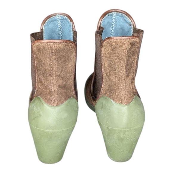 Camper Minie Suede Rubber Ankle Boots Brown Green Women's 7 - Picture 5 of 9